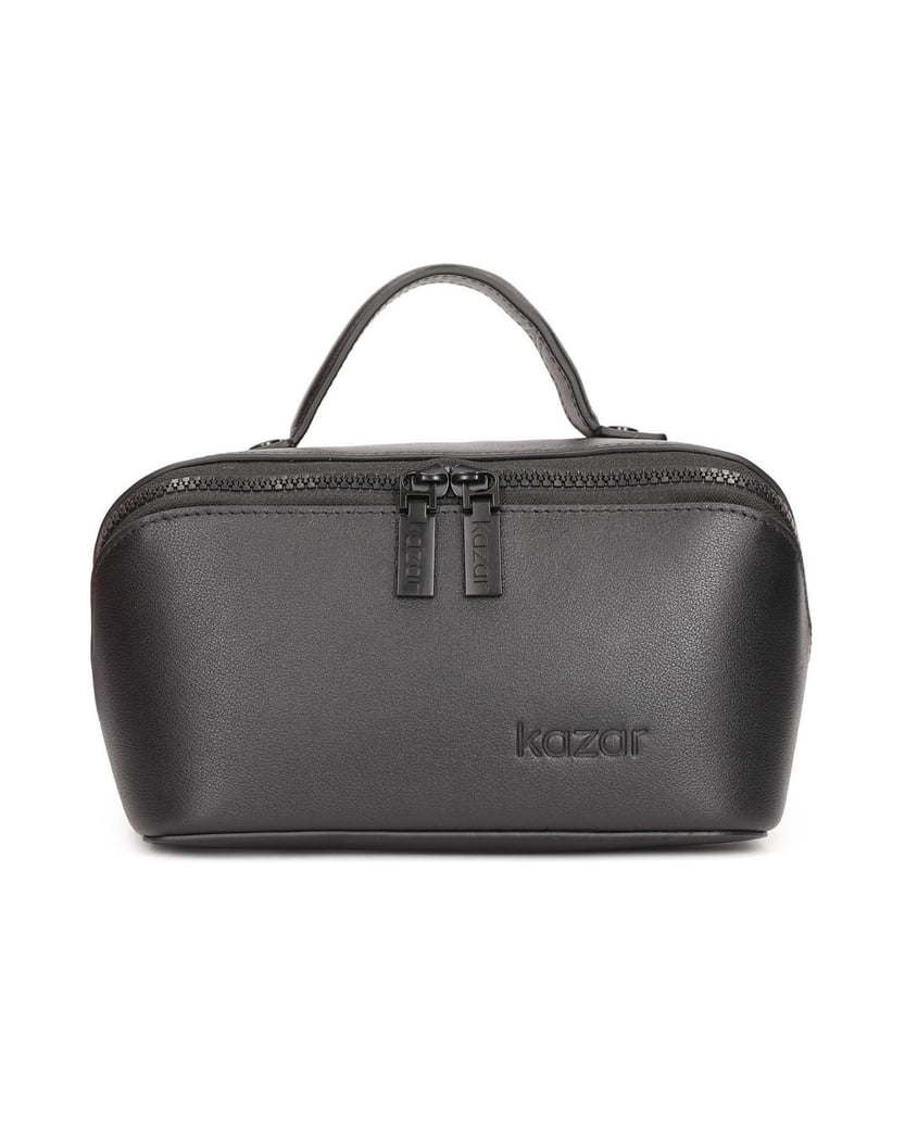 Kazar-Kleines-Leder-Kosmetiketui-mit-regelmäßiger-Form-schwarz