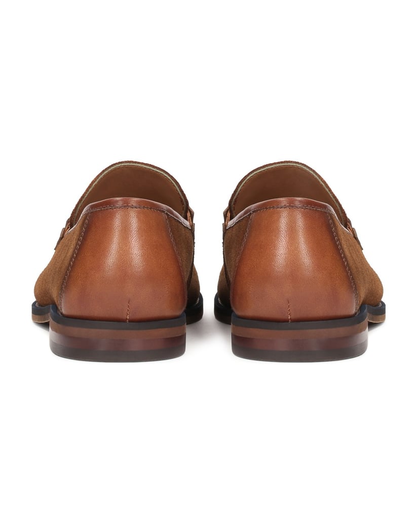 Kazar-Herren-Leder-Slipper-mit-Schnalle-braun