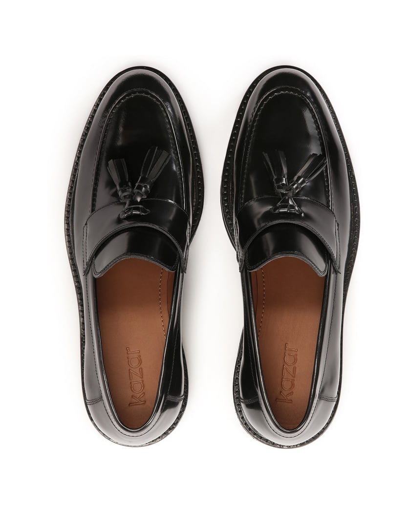 Kazar-Schwarze-Herren-Slipper-mit-einer-Clutch-schwarz