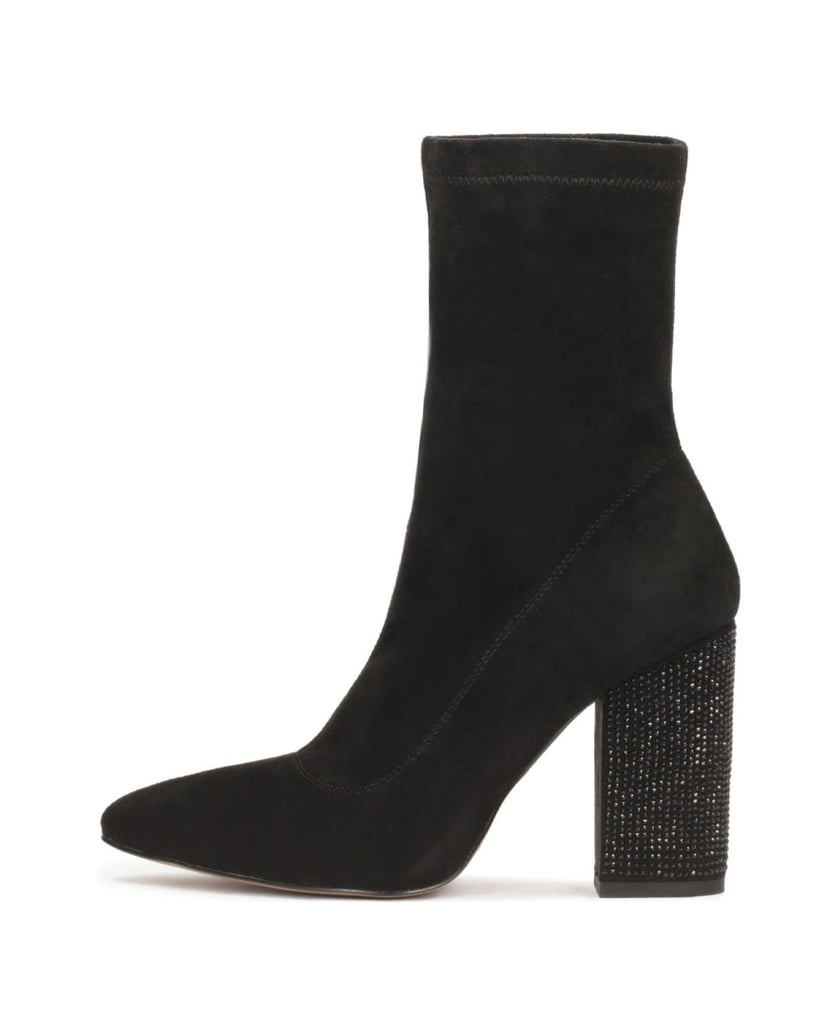 Kazar-Schwarze-Stiefel-mit-strassbesetztem-Absatz-schwarz
