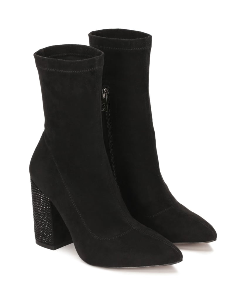Kazar-Schwarze-Stiefel-mit-strassbesetztem-Absatz-schwarz