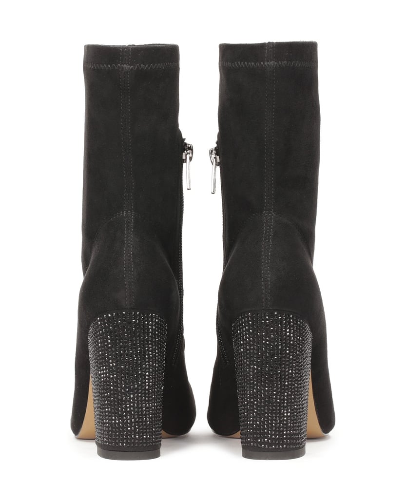Kazar-Schwarze-Stiefel-mit-strassbesetztem-Absatz-schwarz