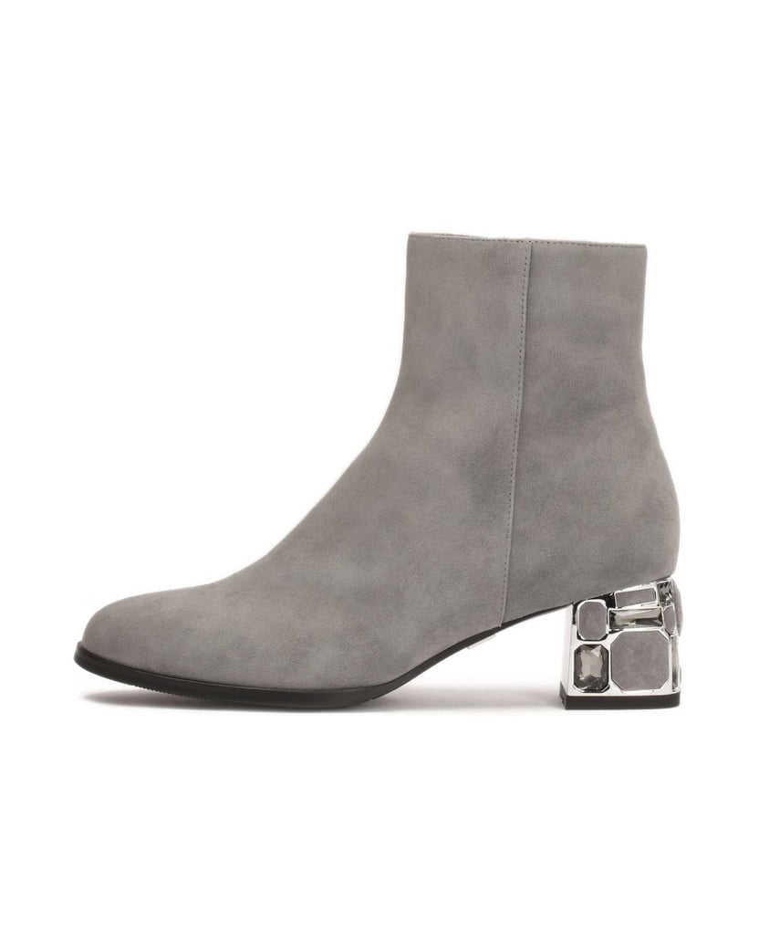 Kazar-Graue-Wildlederstiefel-mit-dekorativem-Absatz-grau