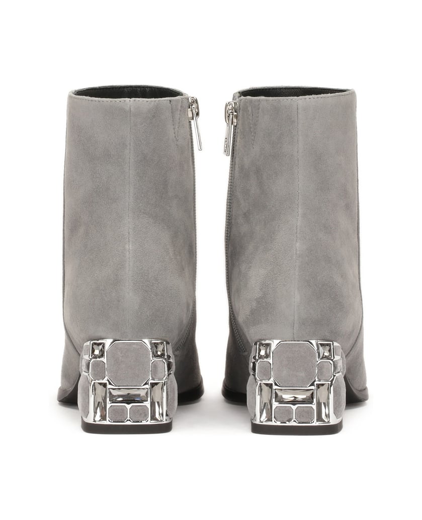 Kazar-Graue-Wildlederstiefel-mit-dekorativem-Absatz-grau