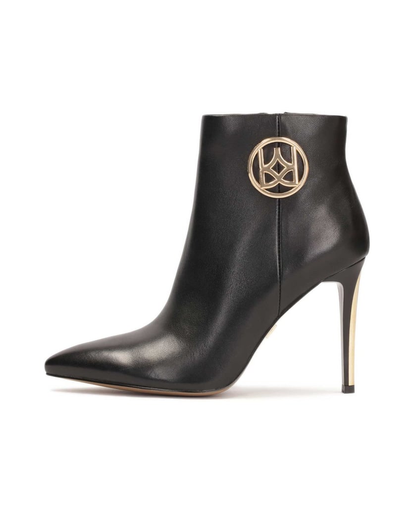 Kazar-Lederstiefel-mit-spitzen-Zehen-schwarz