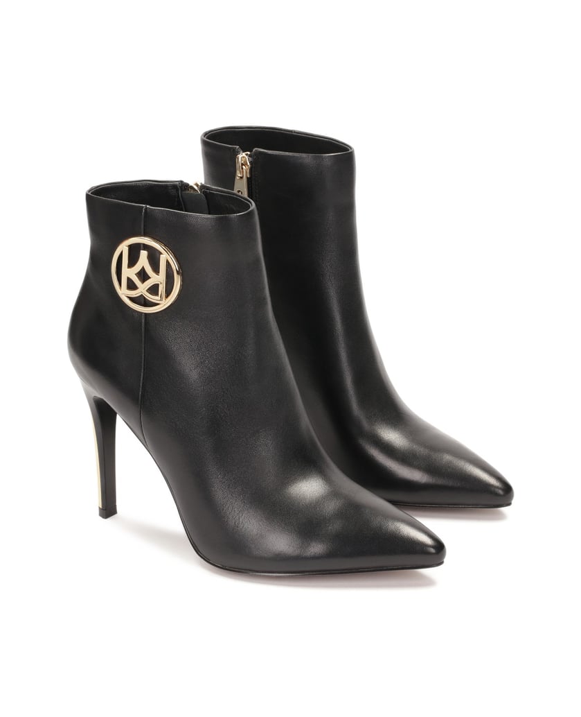 Kazar-Lederstiefel-mit-spitzen-Zehen-schwarz