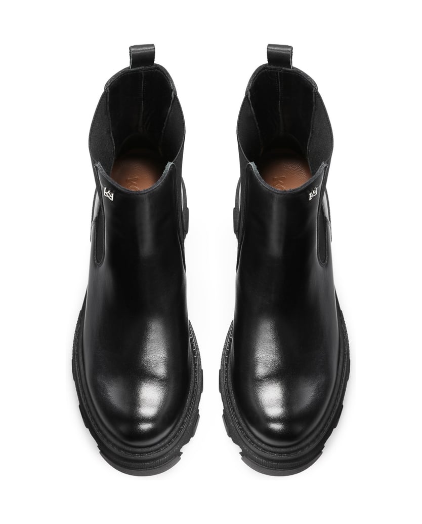 Kazar-Lederstiefel-mit-dicker-Sohle-und-elastischen-Einsätzen-schwarz