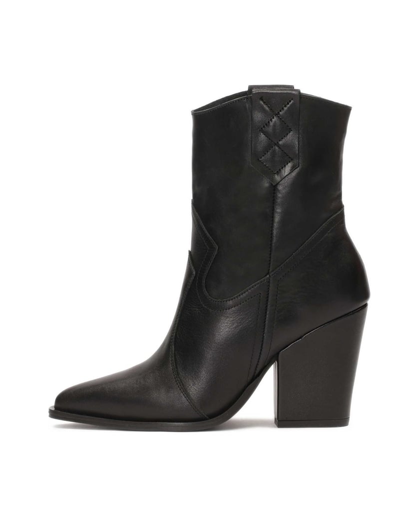 Kazar-Schwarze-Cowboystiefel-aus-Leder-mit-Absatz-schwarz