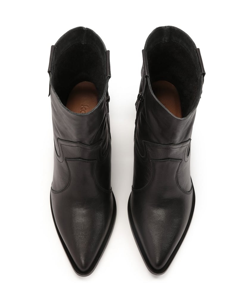 Kazar-Schwarze-Cowboystiefel-aus-Leder-mit-Absatz-schwarz