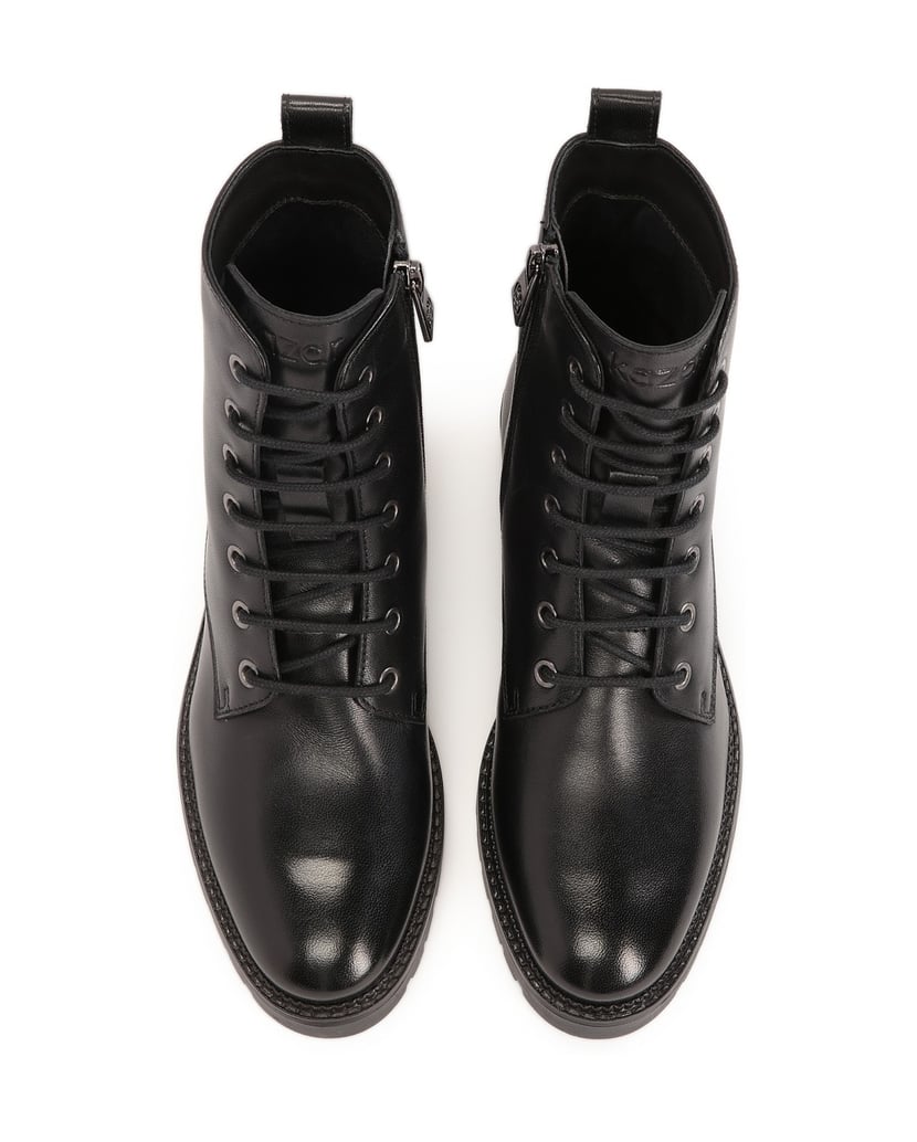 Kazar-Schwarze-Stiefel-mit-Schnürung-und-Reißverschluss-schwarz