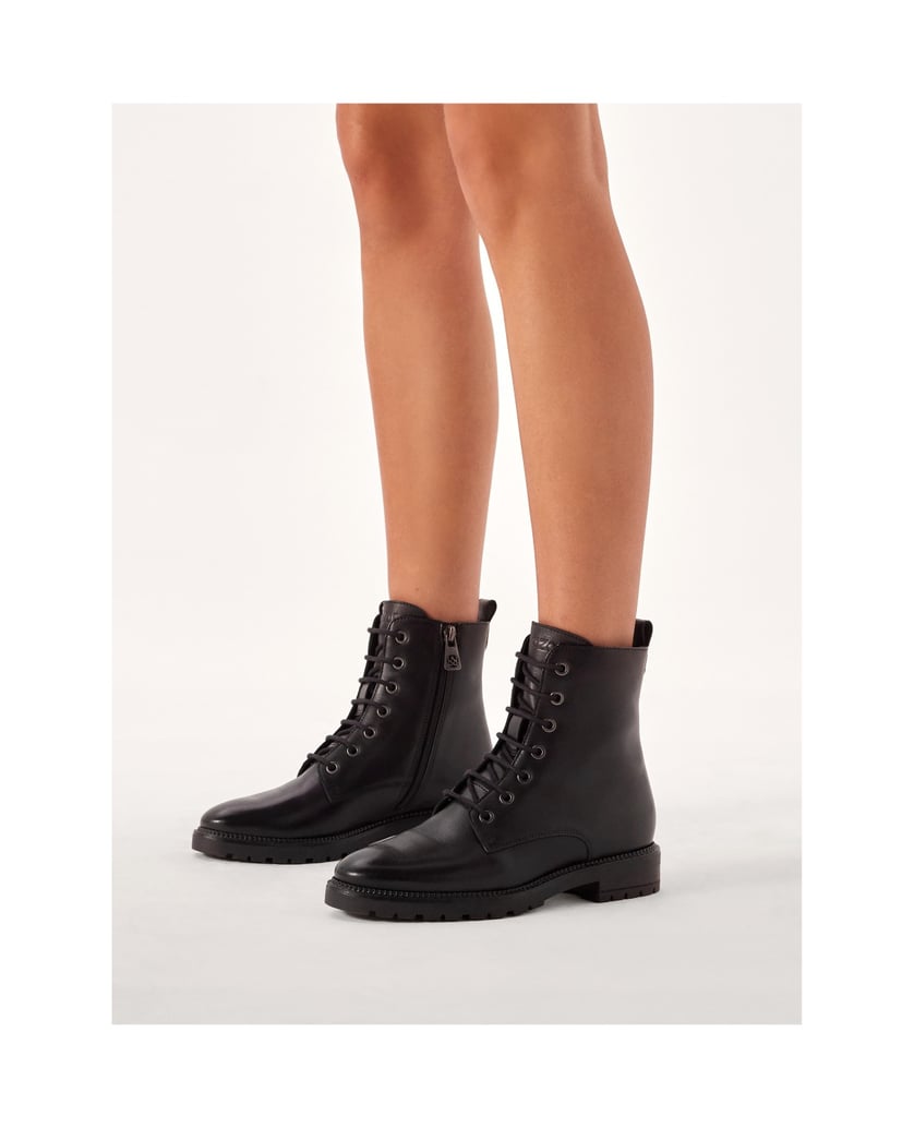 Kazar-Schwarze-Stiefel-mit-Schnürung-und-Reißverschluss-schwarz