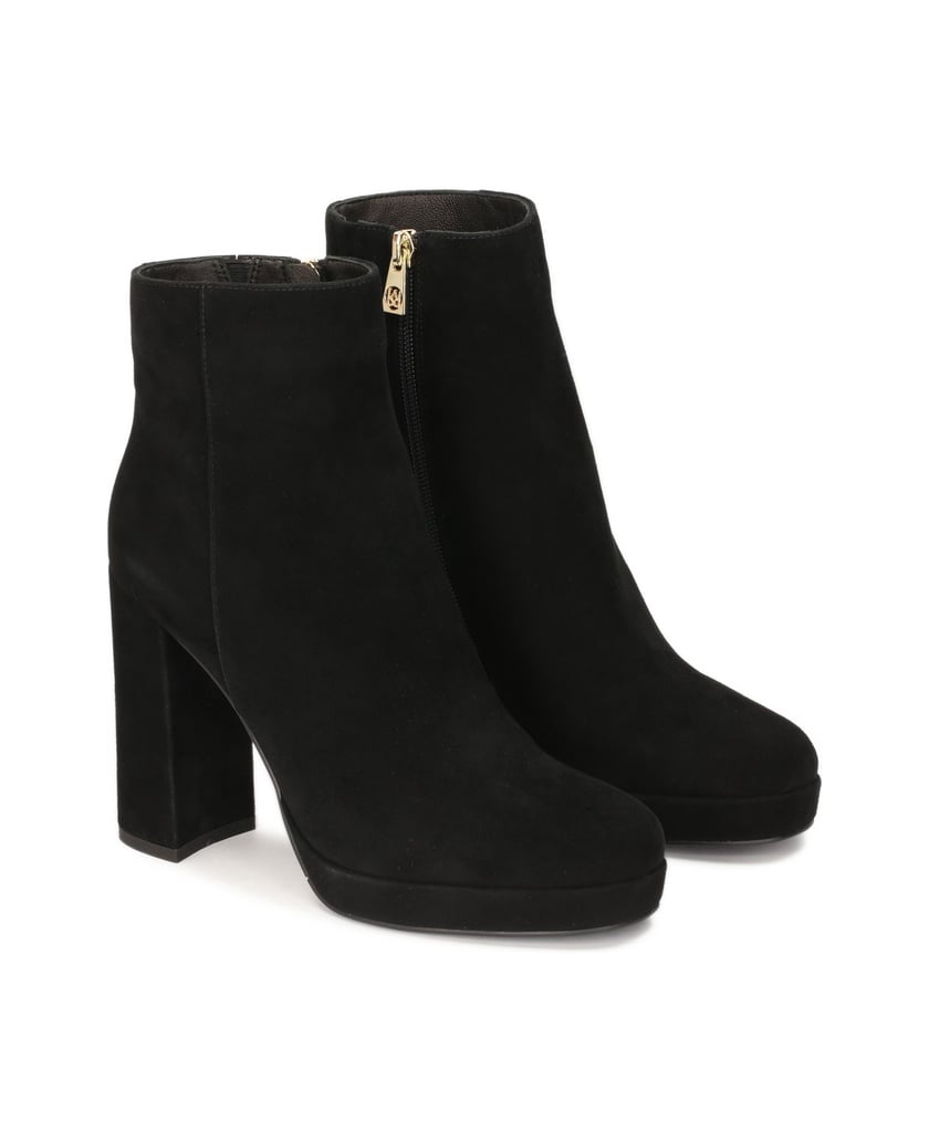 Kazar-Wildlederstiefel-mit-breitem-Absatz-und-Plateau-schwarz