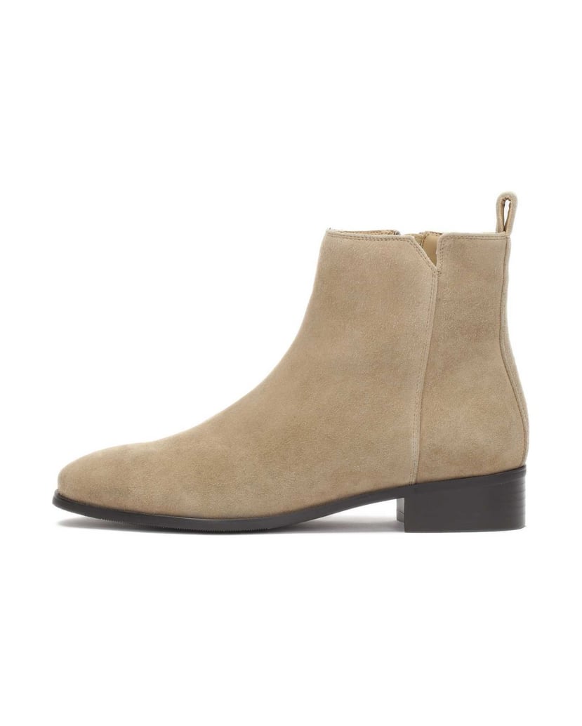 Kazar-Stiefel-mit-flachem-Absatz-aus-Wildleder-beige
