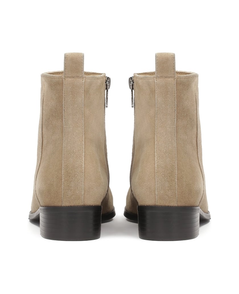 Kazar-Stiefel-mit-flachem-Absatz-aus-Wildleder-beige