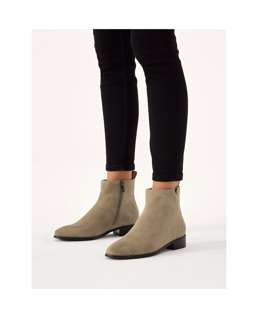 Kazar-Stiefel-mit-flachem-Absatz-aus-Wildleder-beige