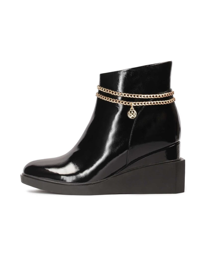 Kazar-Stiefelette-mit-abnehmbarer-Kette-schwarz
