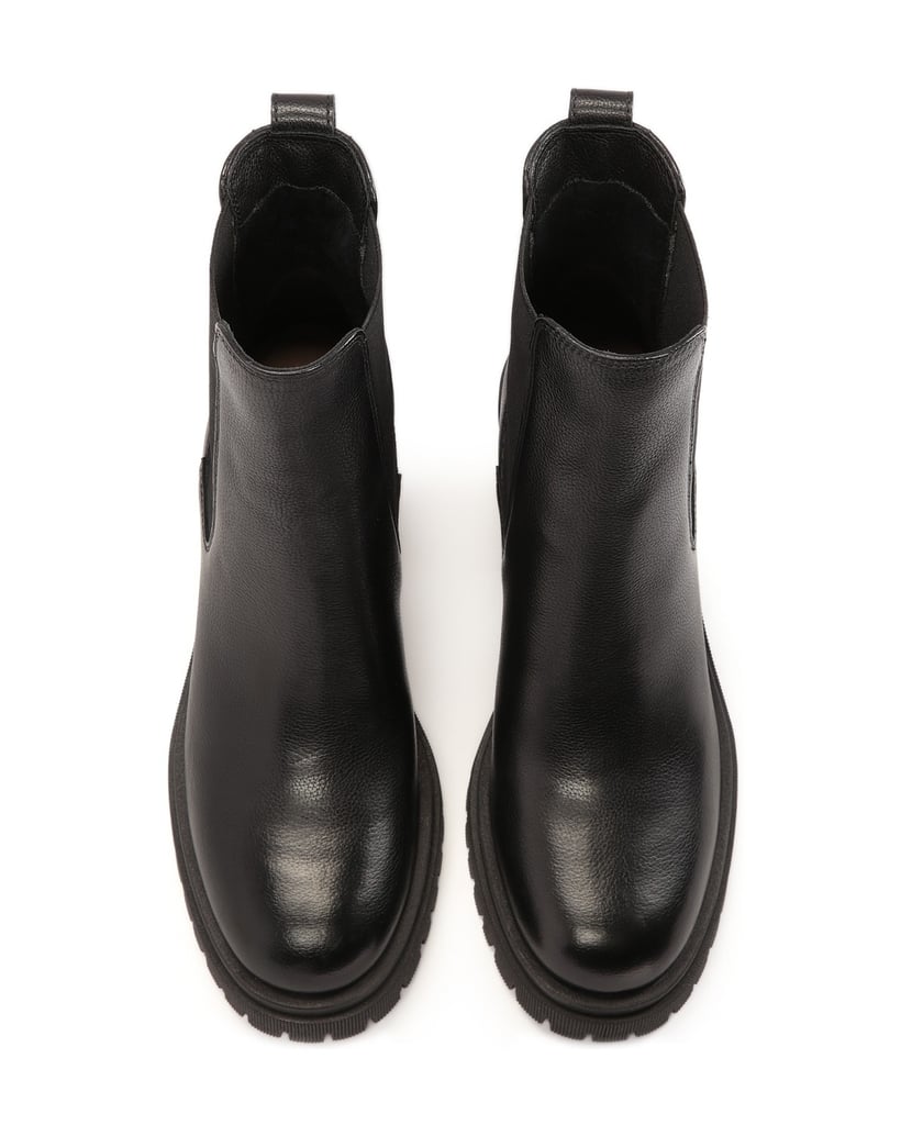 Kazar-Klassische-Lederstiefel-mit-elastischen-Einsätzen-schwarz