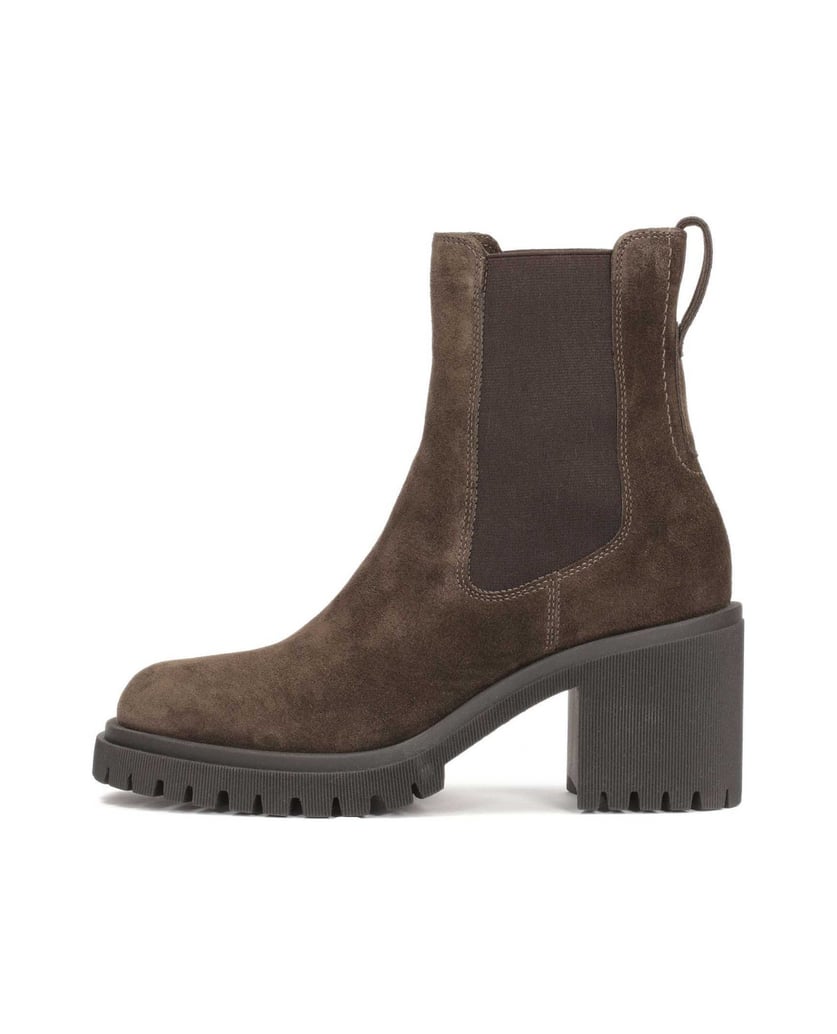Kazar-Wildlederstiefel-mit-Absatz-und-Gummibändern-braun