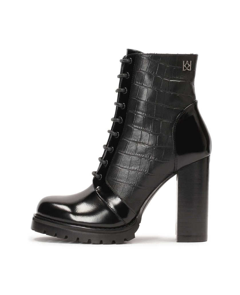 Kazar-Stiefel-mit-Krokodilmuster-schwarz