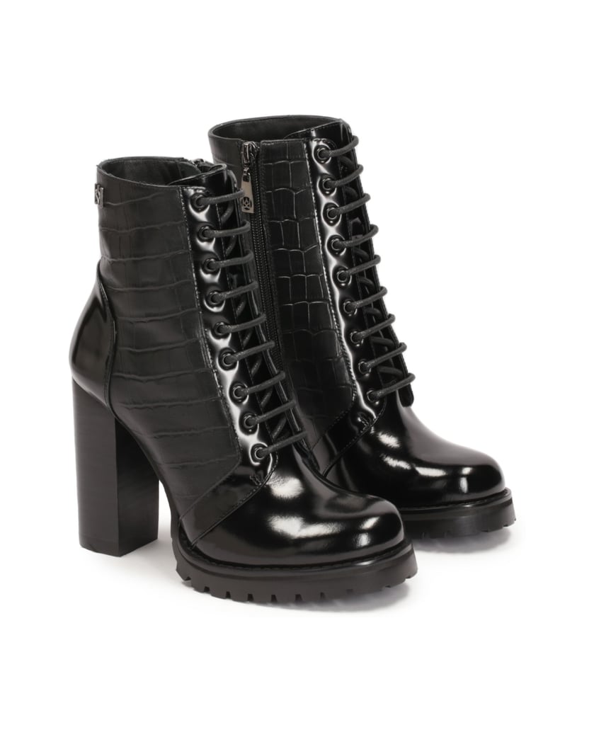 Kazar-Stiefel-mit-Krokodilmuster-schwarz