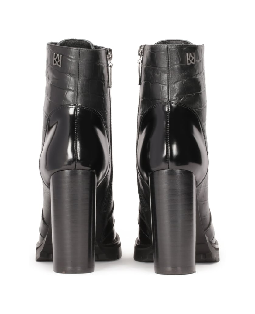 Kazar-Stiefel-mit-Krokodilmuster-schwarz