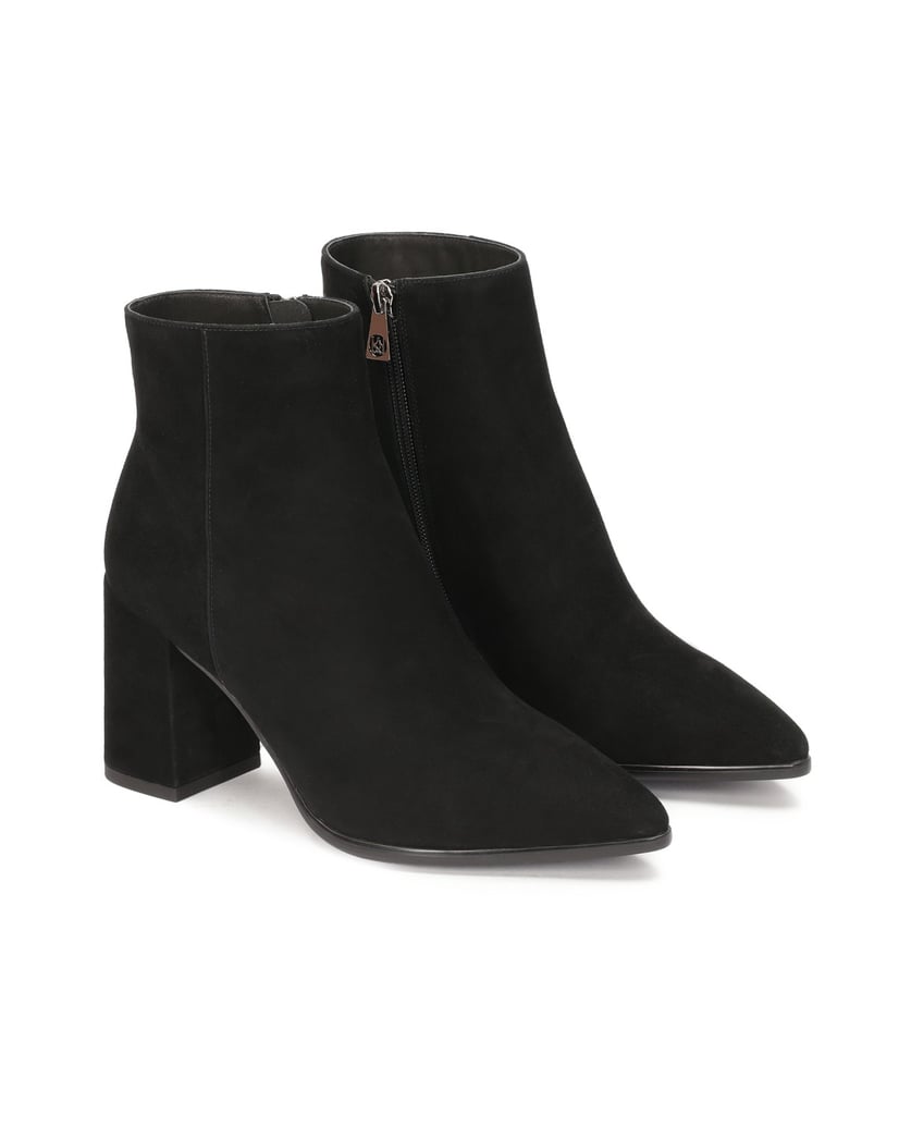 Kazar-Schwarze-spitz-zulaufende-Wildlederstiefel-schwarz