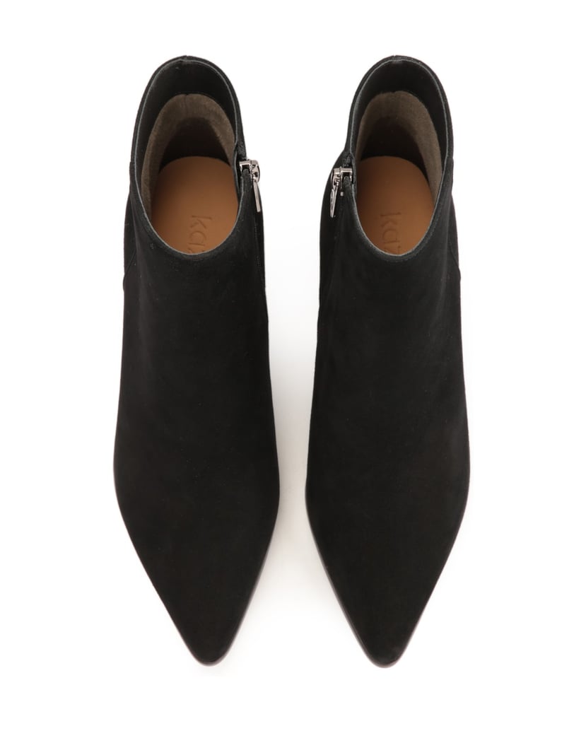 Kazar-Schwarze-spitz-zulaufende-Wildlederstiefel-schwarz