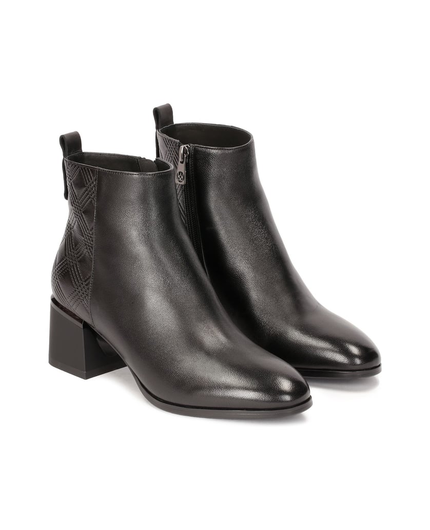 Kazar-Booties-mit-geprägtem-Muster-verziert-schwarz