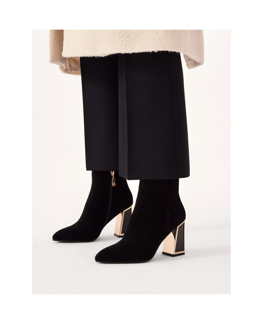 Kazar-Wildlederstiefel-mit-glänzendem-Absatz-schwarz