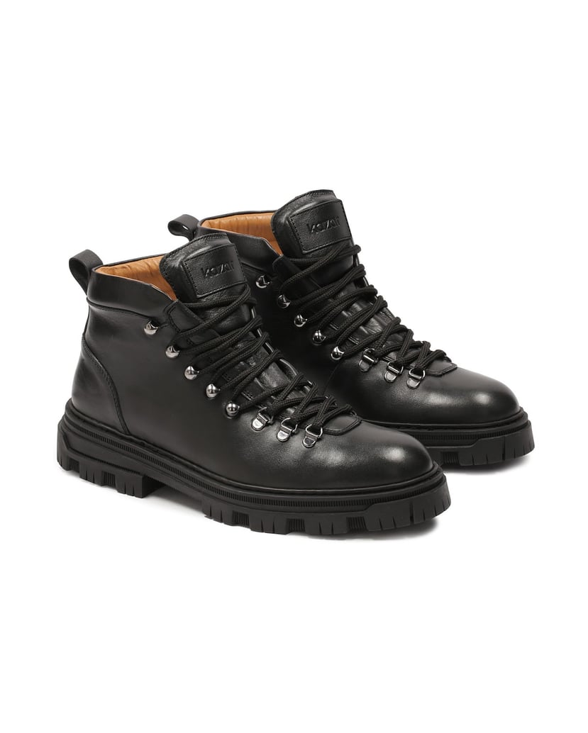 Kazar-Schnürstiefel-mit-Profilsohle-schwarz