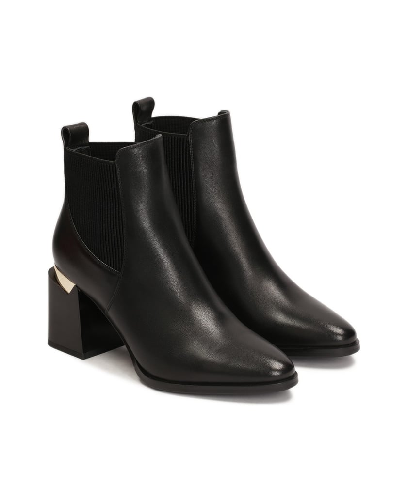 Kazar-Schwarze-Stiefel-mit-breitem,-verziertem-Absatz-schwarz