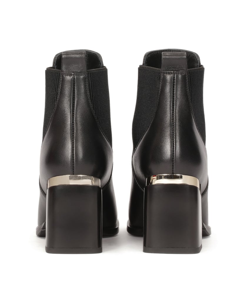 Kazar-Schwarze-Stiefel-mit-breitem,-verziertem-Absatz-schwarz