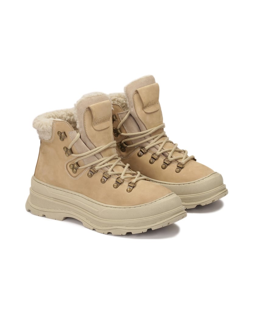 Kazar-Schnürstiefel---Schneestiefel-aus-Nubuk-beige
