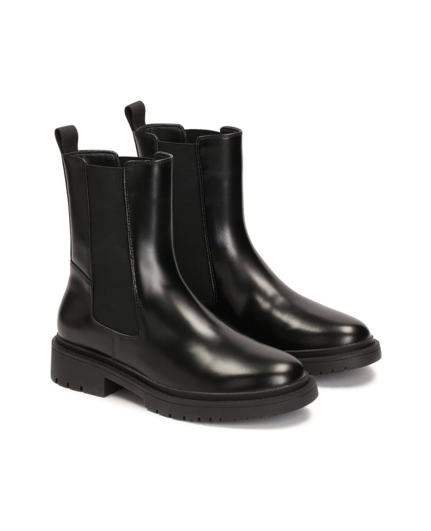 Kazar-Schwarze-Chelsea-Stiefel-aus-Leder-für-Damen-schwarz