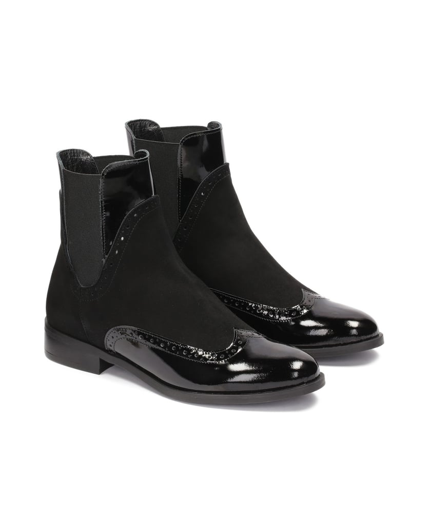 Kazar-Chelsea-Stiefel-aus-Wildleder-und-Lackle