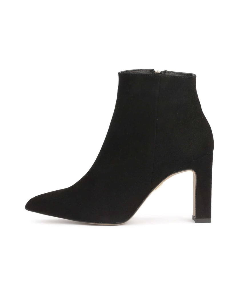 Kazar-Schwarze-spitz-zulaufende-Stiefel-aus-weichem-Wildleder-schwarz