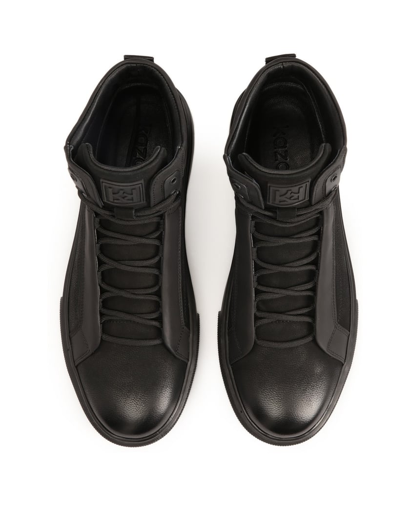 Kazar-Schwarze-Herren-Turnschuhe-mit-hohem-Schaft-schwarz