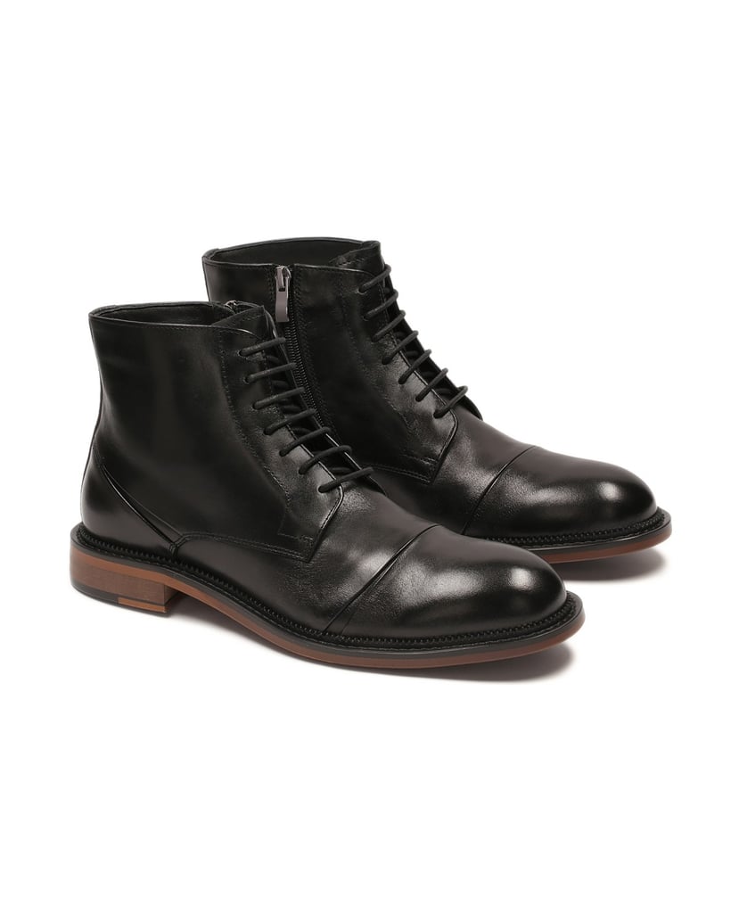 Kazar-Elegante-Herrenstiefel-mit-gebundenem-Schaft-schwarz