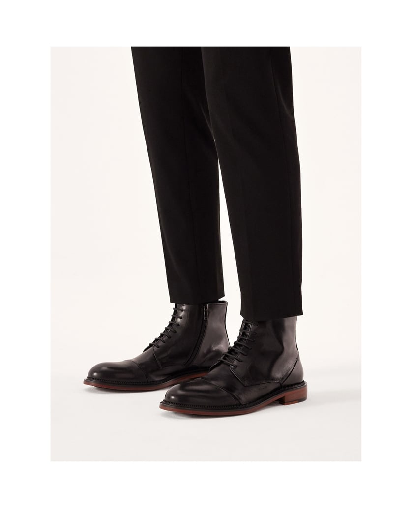 Kazar-Elegante-Herrenstiefel-mit-gebundenem-Schaft-schwarz