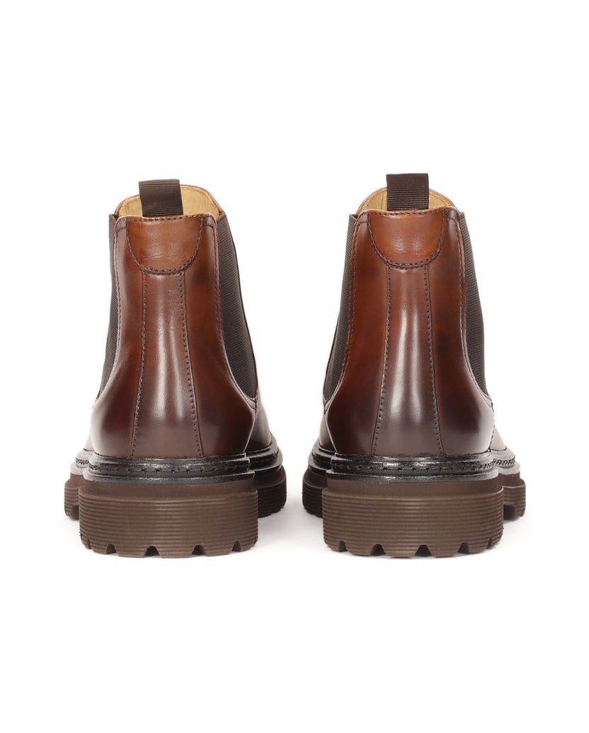 Kazar-Braune-Chelsea-Stiefel-aus-Leder-für-Männer-braun