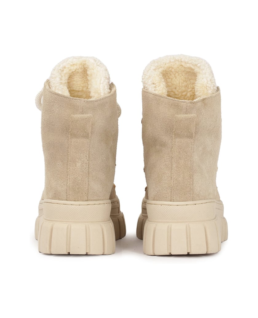 Kazar-Beigefarbene-Schneestiefel-aus-Wildleder-mit-Kunstfell-beige