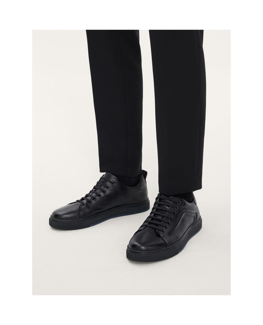 Kazar-Schwarze-Turnschuhe-für-Männer-mit-vorstehendem,-geprägtem-Muster-schwarz
