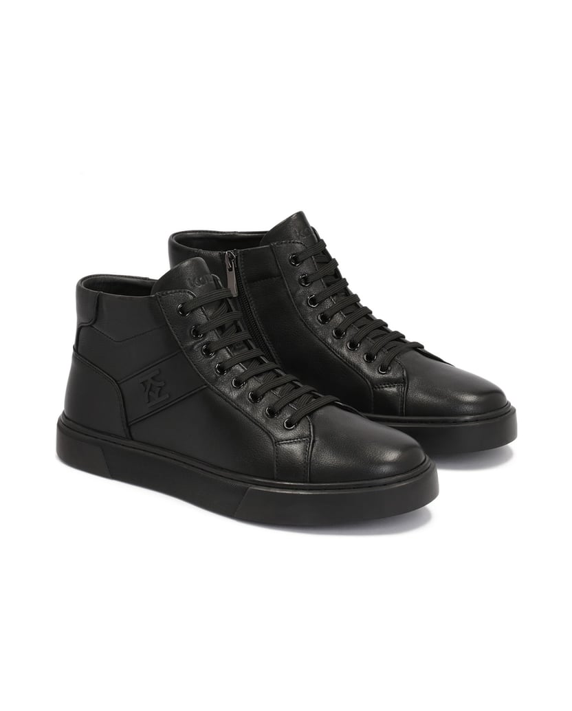 Kazar-Hohe-Turnschuhe-für-Männer-mit-Monogramm-schwarz
