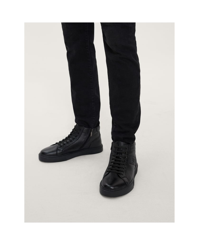 Kazar-Hohe-Turnschuhe-für-Männer-mit-Monogramm-schwarz