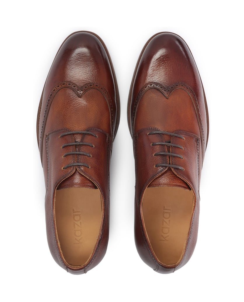 Kazar-Elegante-braune-Derby-Schuhe-für-Männer