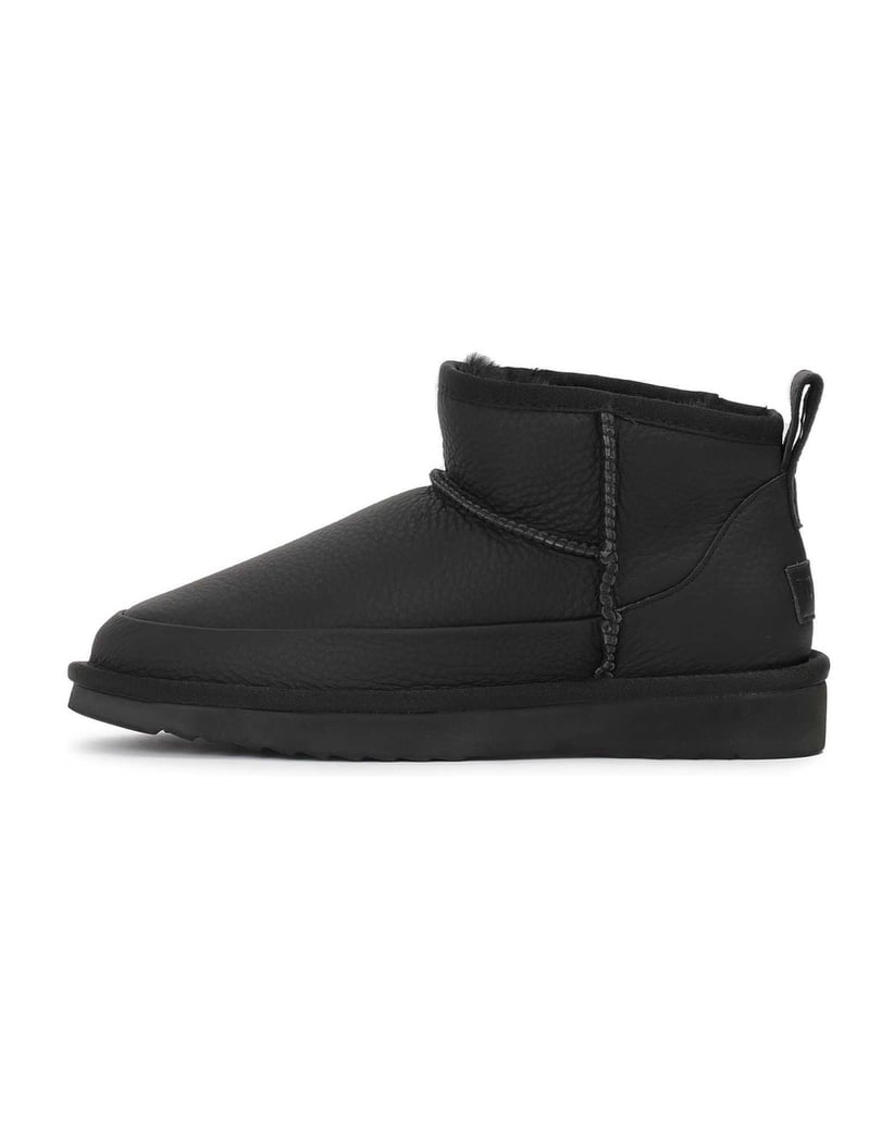 Kazar-Schwarze-isolierte-Damen-Schneestiefel-aus-Leder-schwarz