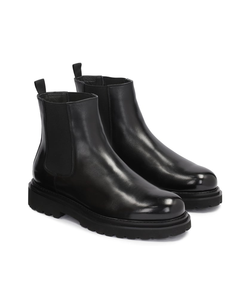 Kazar-Isolierte-Chelsea-Stiefel-aus-Leder-schwarz