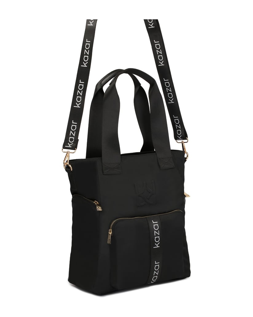 Kazar-Praktische-schwarze-Tasche-mit-Henkeln-und-abnehmbarem-Riemen-schwarz