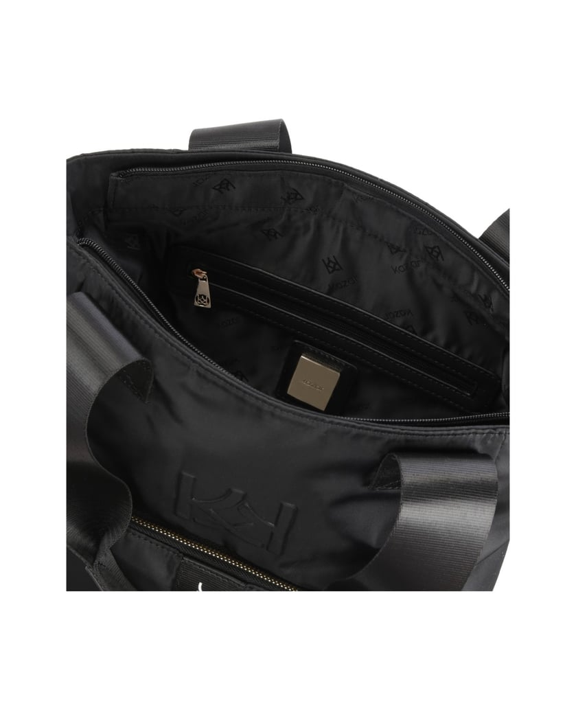 Kazar-Praktische-schwarze-Tasche-mit-Henkeln-und-abnehmbarem-Riemen-schwarz