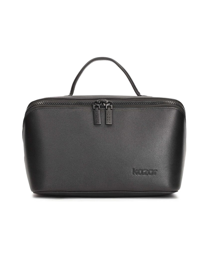 Kazar-Mittelgroße-Kosmetiktasche-aus-Oberleder-schwarz